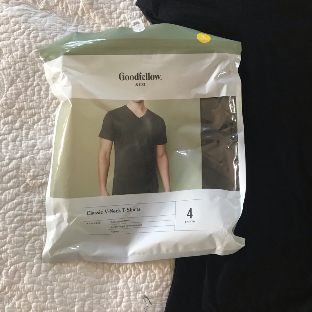 Goodfellow &Co classic v neck 4pack NW Small